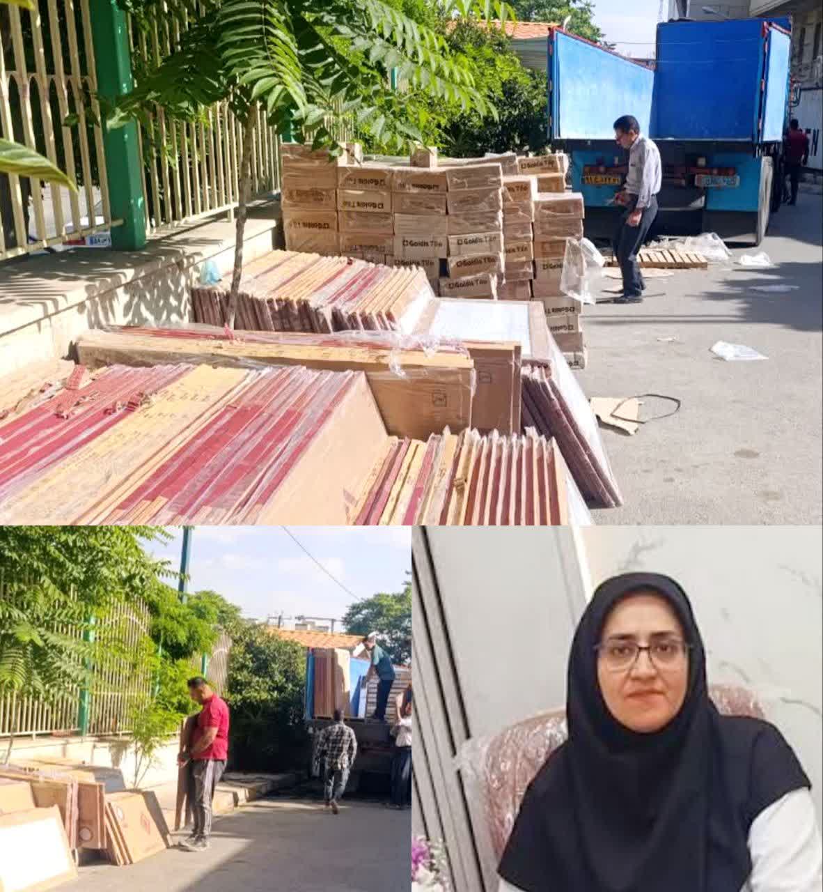 جهش بزرگ در بهسازی بیمارستان شهید رحیمی؛ حمایت خیرانه ۶۰۰ متر کاشی و تجهیزات کامل بهداشتی با پیگیری دکتر بیرانوند
